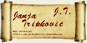 Janja Tripković vizit kartica